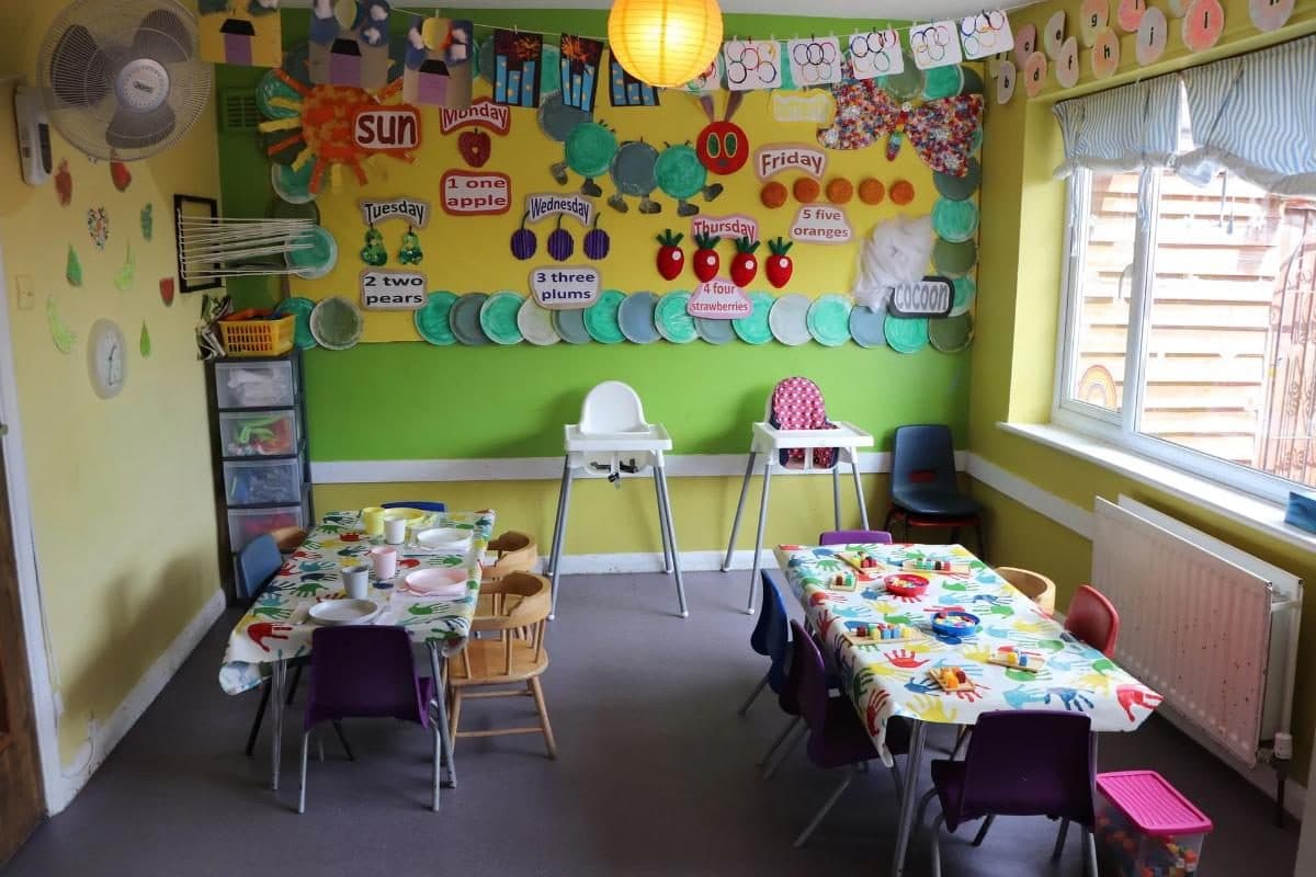 bright nursery classroom at the house that jack built Marlow