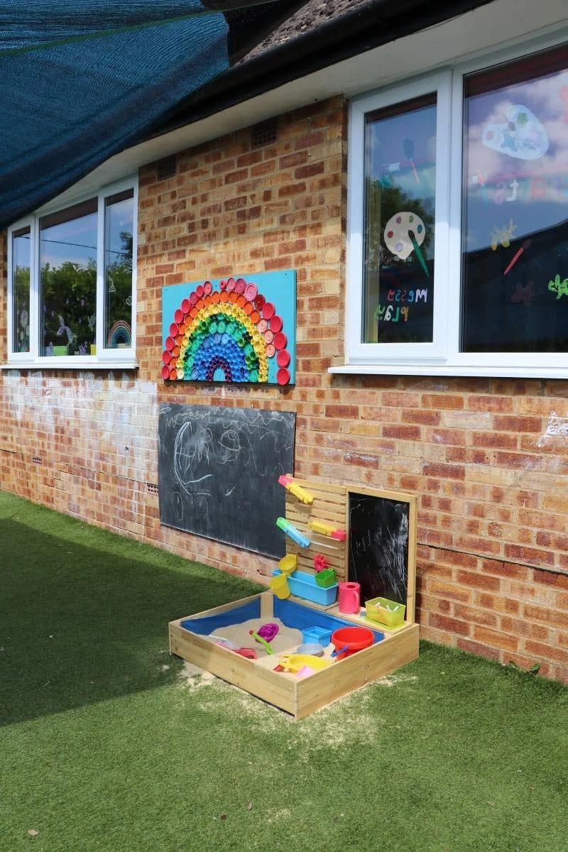 outdoor play area at the house that jack built nursery in Hazlemere