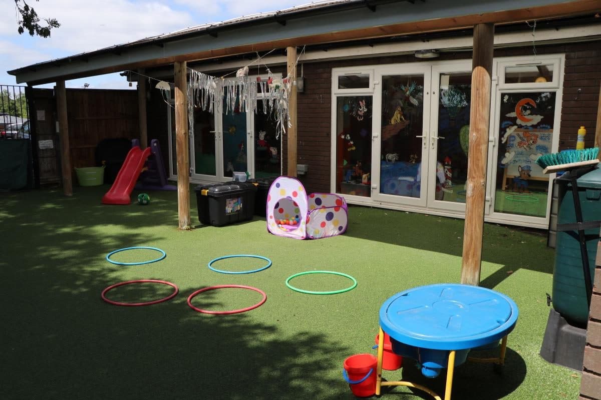 Covered outdoor learning space at The House That Jack Built Flackwell Heath